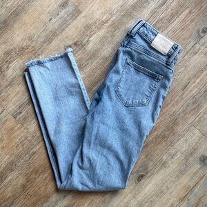 Paige Size 24 raw Hem Jeans
